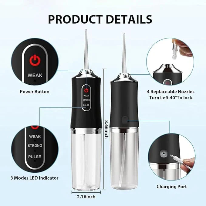 Acezozla® Portable Dental Water Flosser – Deep Clean & Gum Care System